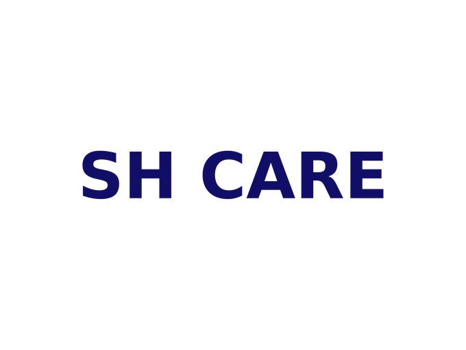 SH Care: logo en color #100E66